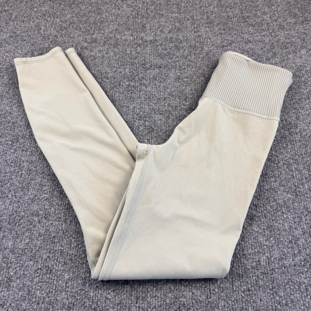 Vuori Rib Studio Leggings Women XS Sage Green Excellent High Rise Athletic VW428